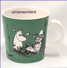 ARABIA Muumimuki Tummanvihreä Muumipeikko (1991–1996) – 104M